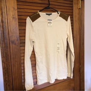 Ralph Lauren Cream Long Sleeve Top